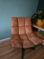 Draaibaar fauteuil Eleonora Daan - cognac zgan., Huis en Inrichting, Fauteuils, Zo goed als nieuw, 50 tot 75 cm, Leer, 75 tot 100 cm