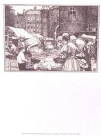 De Nieuwmarkt ... Amsterdam ..., Antiek en Kunst, Kunst | Etsen en Gravures, Ophalen of Verzenden