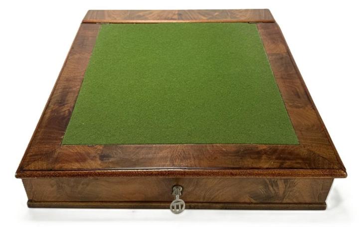 128. Mahoniehouten schrijfkist, midden 19e eeuw, Europa, Antiek en Kunst, Antiek | Overige Antiek, Ophalen of Verzenden