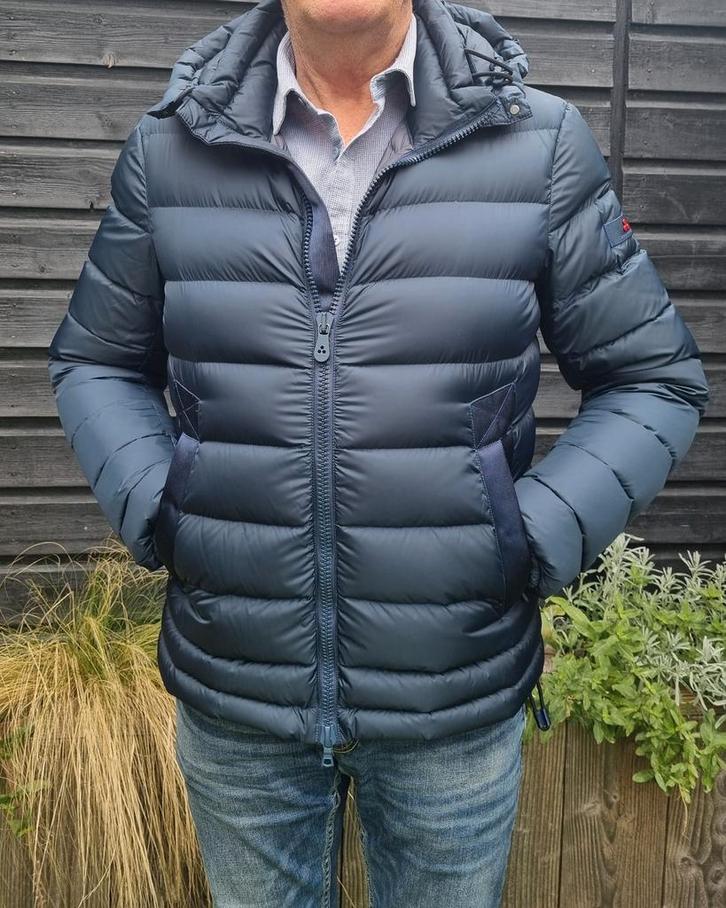 Peuterey Donsjas - Zgan, Kleding | Heren, Jassen | Winter, Zo goed als nieuw, Overige maten, Blauw, Ophalen of Verzenden