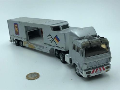 Mercedes Trekker - Oplegger GM-Rallye Racing Team, Maisto, Hobby en Vrije tijd, Modelauto's | 1:43, Gebruikt, Bus of Vrachtwagen