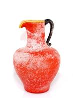 Schitterende Murano Seguso Rode Roman Style Scavo Vaas, Verzenden