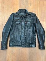 Levi Strauss Trucker Spijkerjack Leer Unisex Zwart M, Maat 48/50 (M), Zwart, Ophalen of Verzenden, Zo goed als nieuw