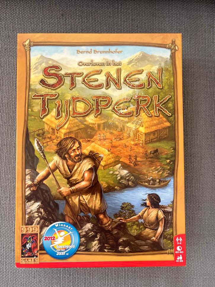 Stenen Tijdperk Bordspel -  Nieuw, Hobby en Vrije tijd, Gezelschapsspellen | Bordspellen, Nieuw, Drie of vier spelers, Ophalen of Verzenden