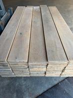 Eiken vloer 24 m2 massieve vloerdelen 18 cm breed 2 cm dik, Ophalen, Gebruikt, Vloerdelen of -planken, 10 m² of meer