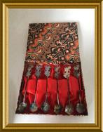 Kleine Djokja wayang lepeltjes in doosje, Antiek en Kunst, Antiek | Bestek, Ophalen of Verzenden