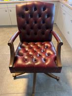 Chesterfield president chair oxblood red leder, Antiek en Kunst, Antiek | Meubels | Stoelen en Banken, Ophalen