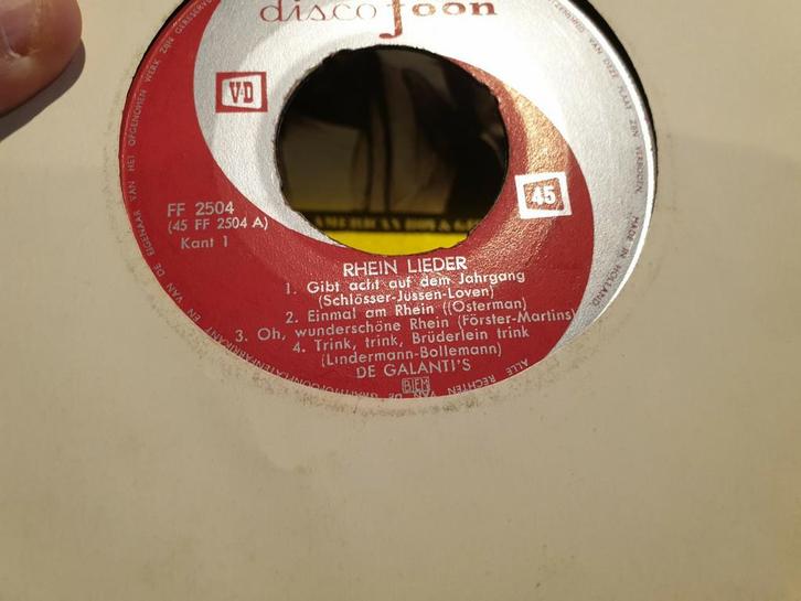 de Galanti's - Rhein Lieder (f3), Cd's en Dvd's, Vinyl Singles, Ophalen of Verzenden