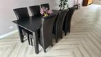 Eetkamerset bestaande uit een tafel en 6 stoelen, Ophalen, Gebruikt, 6 tot 8 stoelen