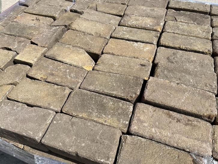 Partij oud gebakken klinkers Geelrood genuanceerd, Tuin en Terras, Terrasdelen en Vlonders, Gebruikt, Ophalen of Verzenden