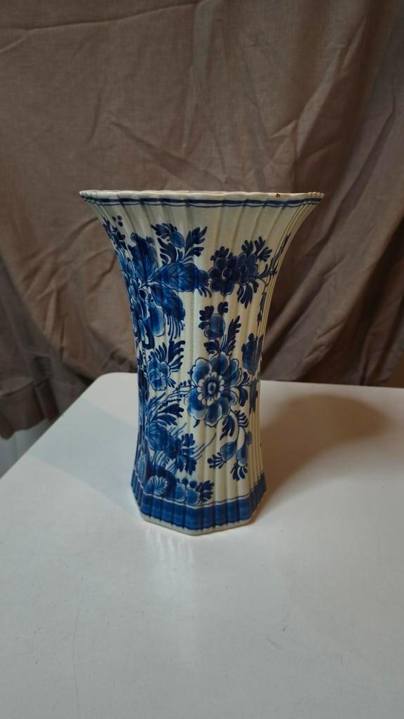 Delfts blauwe trompet vaas, Antiek en Kunst, Antiek | Vazen, Ophalen of Verzenden