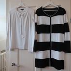 Zwart/wit lang gestreept vest merk Claudia Strater maat 42, Zwart, Maat 42/44 (L), Ophalen of Verzenden, Claudia Sträter