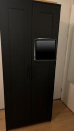 Kledingkast IKEA Brimnes zwart, Huis en Inrichting, Kasten | Kledingkasten, 50 tot 100 cm, Met hangruimte, 150 tot 200 cm, 50 tot 75 cm