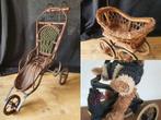 brocante poppenwagens, en teddybeer op oude fiets, Antiek en Kunst, Verzenden