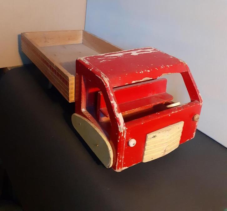 Vintage houten vrachtauto, Antiek en Kunst, Antiek | Speelgoed, Ophalen of Verzenden