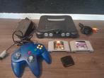 N64 met controller & 2 games & Jumperpack, Ophalen of Verzenden, Gebruikt, Met 1 controller, Met games