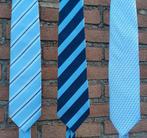 3 prachtige blauwe stropdassen van zijde, Ophalen of Verzenden, Zo goed als nieuw, Blauw