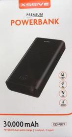 Xssive XSS-PB21 Powerbank 30000 mAh - 5 Poorten - Zwart, Telecommunicatie, Ophalen, Nieuw, Xssive