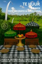 Te huur: Balinese feest decoratie & aankleding evt. Becak, Hobby en Vrije tijd, Feestartikelen | Verhuur, Ophalen, Overige