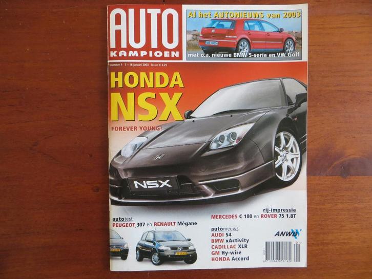 Autokampioen 1 2003 Honda NSX-T, Audi S4, BMW xActivity, 156, Boeken, Auto's | Folders en Tijdschriften, Nieuw, Audi, Ophalen of Verzenden
