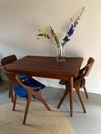 Midcentury vintage Deens design teak eettafel uitschuifbaar, Ophalen, 200 cm of meer, 50 tot 100 cm, Vijf personen of meer