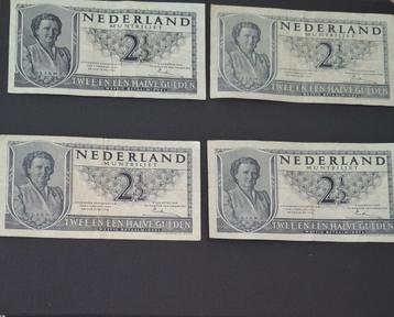 Nederlandse bankbiljetten 2,5 gulden 1949 beschikbaar voor biedingen