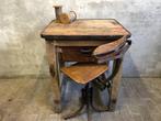 Vintage industriele werkbank met lade | industrieel dressoir, Ophalen, Gebruikt, 70 tot 120 cm