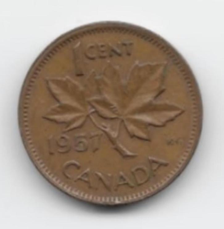 Canada 1 cent 1957 KM# 49, Postzegels en Munten, Munten | Amerika, Losse munt, Noord-Amerika, Verzenden