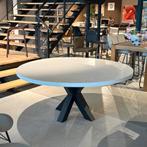 Eiken tafel wit gelakt rustiek 180x180cm DIRECT LEVERBAAR, Huis en Inrichting, Tafels | Eettafels, Ophalen, 50 tot 100 cm, Rechthoekig