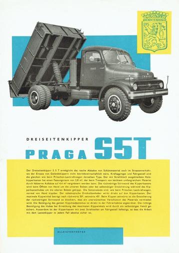 Folder Praga S5T Dreiseitenkipper (Tsjechisch - ca.1962) beschikbaar voor biedingen