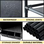 Opvouwbare Kledingkast | Campingkast | 90x47x163 | Zwart, Caravans en Kamperen, Campingkast, Info@lendo-online.eu, Nieuw, Lendo Online