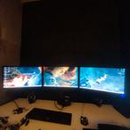 3 monitoren  multimedia set incl matrox triple head .!, Computers en Software, Monitoren, Ophalen, VGA, IPS, Full HD
