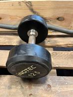 1 x 12,5 kg rubberen dumbell gewicht, Dumbell, Dumbbell, Gebruikt, Inotec