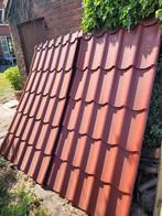 2 gebruikte dakpanplaten, Gebruikt, 15 m² of meer, Metaal, Rood