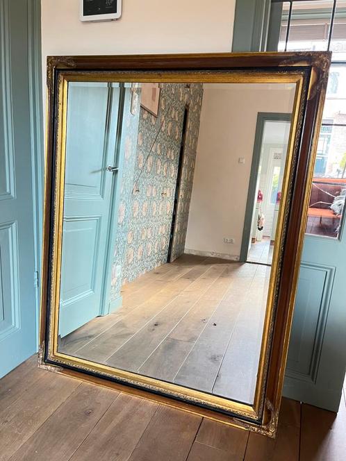 XL Barokspiegel Antiek | Goud | Facet Geslepen | 141x110 cm, Huis en Inrichting, Woonaccessoires | Spiegels, Zo goed als nieuw