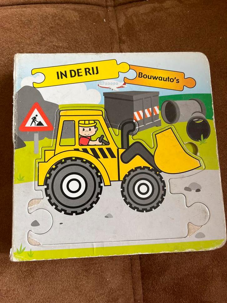 Bouwauto's Puzzelboekje, Kinderen en Baby's, Speelgoed | Babyspeelgoed, Gebruikt, Overige typen, Ophalen of Verzenden