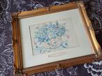 Aquarel (of print) van Ada van Zelm gesigneerd incl lijst, Ophalen of Verzenden