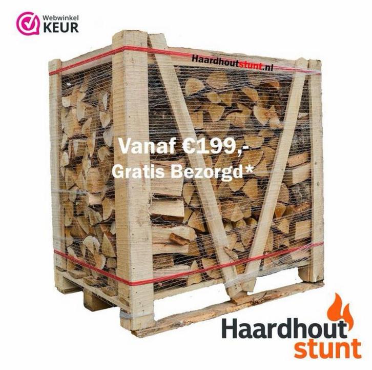 Te koop (Open)Haardhout! GRATIS BEZORGD!, Tuin en Terras, Haardhout, Blokken, Overige houtsoorten, 6 m³ of meer, Verzenden