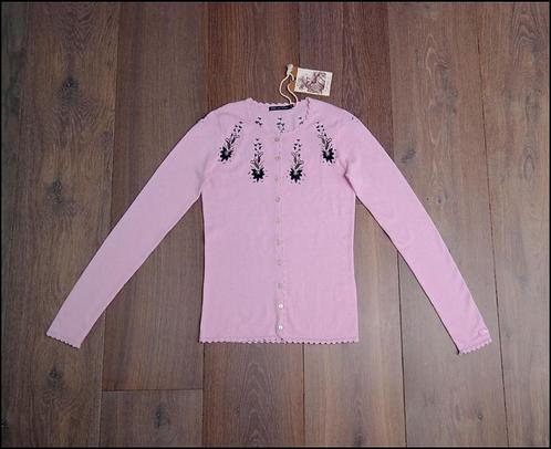 Nieuw met kaartjes roze vestje katoen/cashmere; maat XS, Kleding | Dames, Truien en Vesten, Nieuw, Maat 34 (XS) of kleiner, Roze