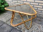 Zeldzaam Rohe Noordwolde rotan tafeltje vintage bijzettafel, Huis en Inrichting, Tafels | Bijzettafels, Ophalen, Gebruikt, Vintage