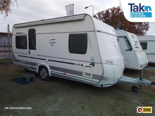 Fendt Saphir 470 incl. bovag beurt, Caravans en Kamperen, Caravans, Bedrijf, tot en met 4, 1000 - 1250 kg, Rondzit, Fendt, Vast bed
