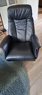 Zwarte Relaxfauteuil, Huis en Inrichting, Fauteuils, Ophalen, Gebruikt, 75 tot 100 cm, Metaal