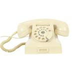 Vintage Witte Draaischijf Telefoon Bakeliet PTT Ericsson 47, Telecommunicatie, Vaste telefoons | Niet Draadloos, Ophalen of Verzenden