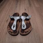 Birkenstock Gizeh Zilver - Maat 40, Kleding | Dames, Schoenen, Slippers, Ophalen of Verzenden, Grijs, Gedragen