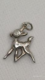Zilveren vintage bedel Bambi Disney, Overige merken, 1 bedel, Ophalen of Verzenden, Zilver