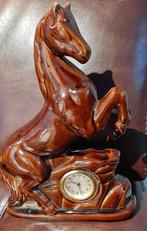 Vintage Paardenbeeld Klok keramiek, Ophalen of Verzenden