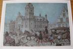 Anton Pieck prent van Stadhuis Rotterdam in de 17e eeuw, Verzamelen, 1980 tot heden, Ophalen of Verzenden, Zo goed als nieuw, Gebouw
