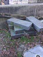 Massieve hardstenen traptreden 30x15x100 cm, Gebruikt, 100 tot 200 cm, Ophalen of Verzenden, Natuursteen