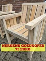 ✅Uniek sloophouten tuinstoelen – Stoer & sfeervol tuinset!, Ophalen of Verzenden, Nieuw, Hout