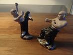 Twee bijzondere vintage Kung Fu / Martial Arts beeldjes, Ophalen of Verzenden, Zo goed als nieuw, Mens